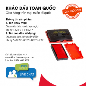 [Khay mực Shiny S-1822-7] Dùng cho cán dấu Shiny S-222/842/852/882