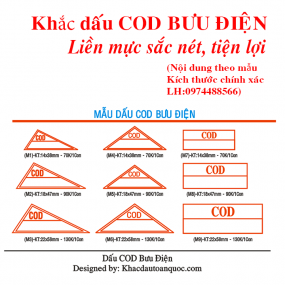 Con dấu COD bưu điện nội dung theo mẫu