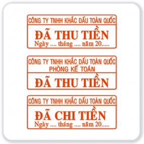 Khắc Dấu Đã Thu Tiền - Đã Chi Tiền đặt theo yêu cầu (Cần ngay nhắn tin ZALO: 0974488566)