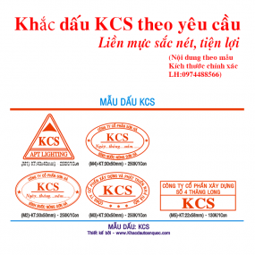 Khắc dấu KCS có nội dung theo yêu cầu